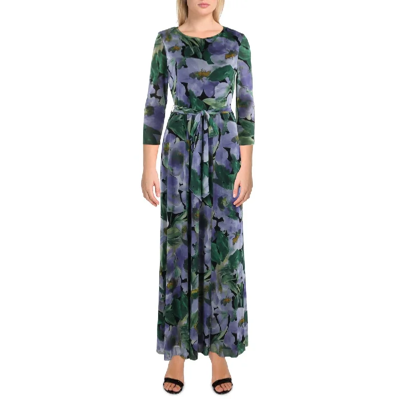 Retro Dresses for Throwback -Anne Klein Womens Floral Print Long Maxi Dress