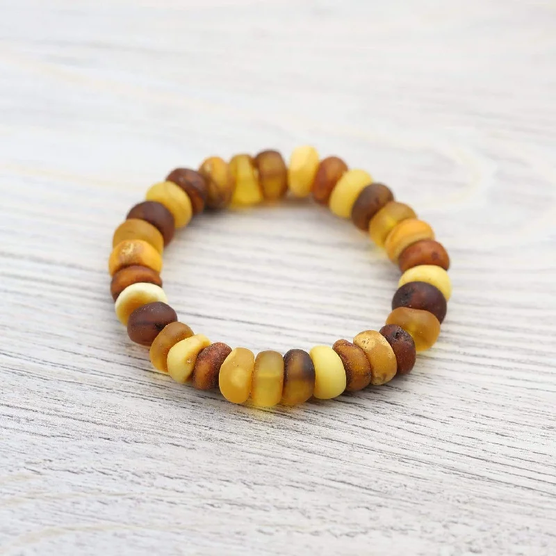 Bracelets with raw amethyst for rugged charm -Amazing Baltic Amber Bracelet