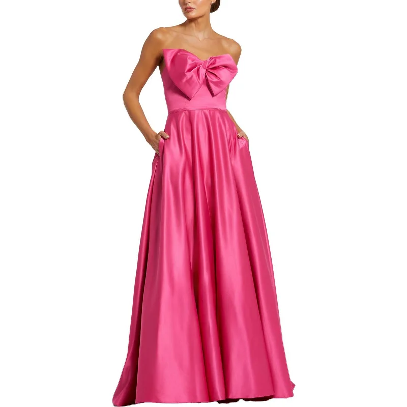 Sundress Dresses for Sunny -Mac Duggal Womens Satin Strapless Evening Dress