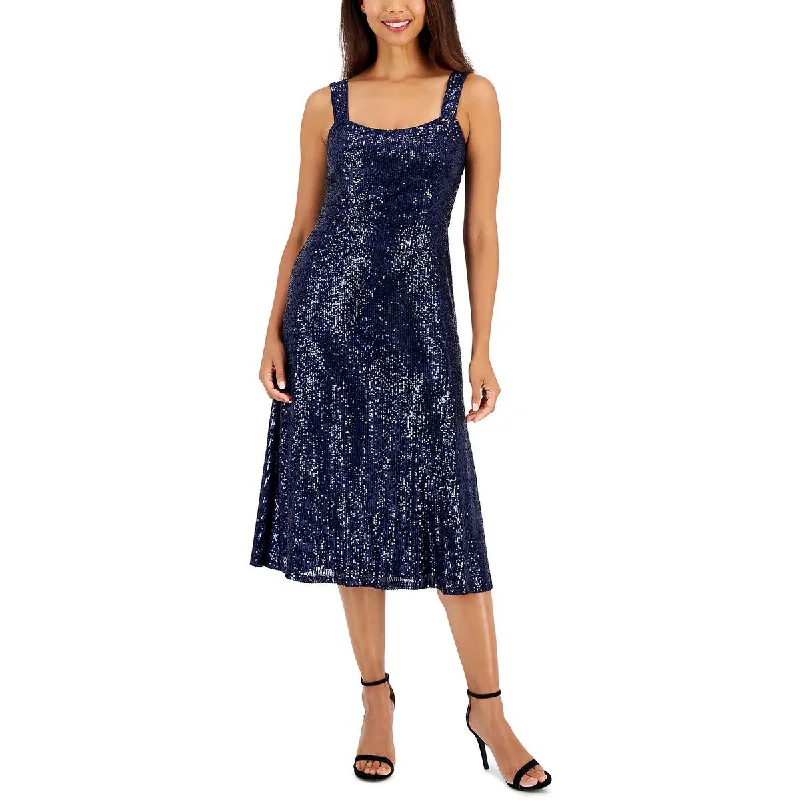 Office Dresses for Business -Anne Klein Womens Sequined Midi Cocktail And Party Dress