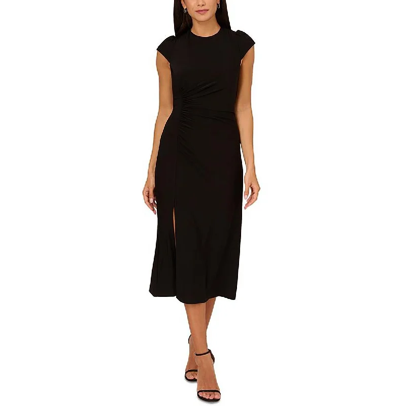 Shift Dresses for Simple Look -Adrianna Papell Womens Knit Cap Sleeves Sheath Dress