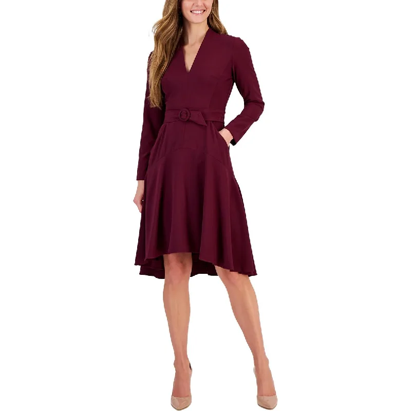 Birthday Dresses for Celebration -Taylor Womens Asymmetric Mini Fit & Flare Dress