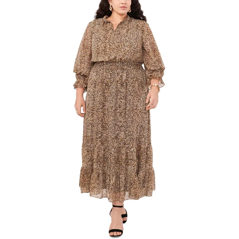 Mother's Day Dresses for Gift -Vince Camuto Womens Animal Print Long Maxi Dress