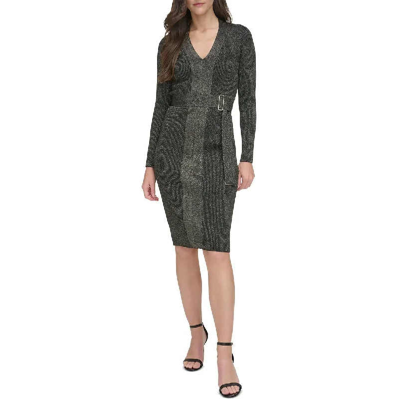 Valentine's Day Dresses for Romance -Vince Camuto Womens Metallic Party Dress Bodycon Dress