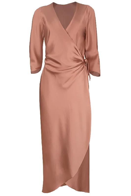 Halter Dresses for Chic Style -Sleeve Sign Wrap Dress - Penny