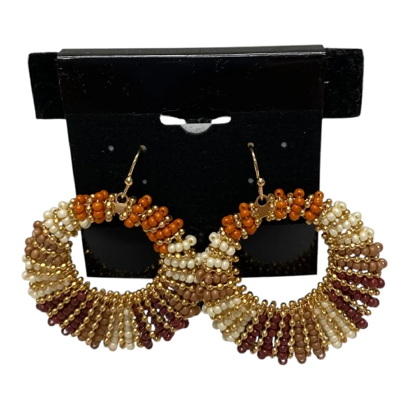 Drop Earrings for Gym Workout -Earrings Dangle/Drop By Cme In Gold & Orange