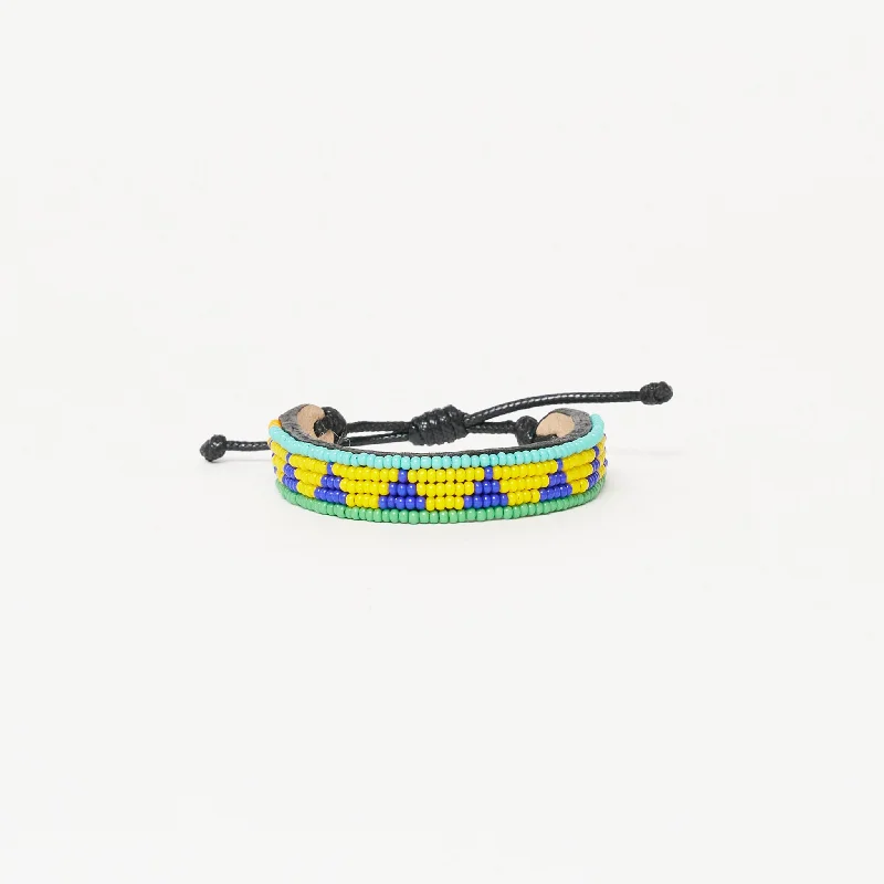 Bracelets with sapphire gems for blue sparkle -Piramidi Bracelet - Yellow/Blue Multi