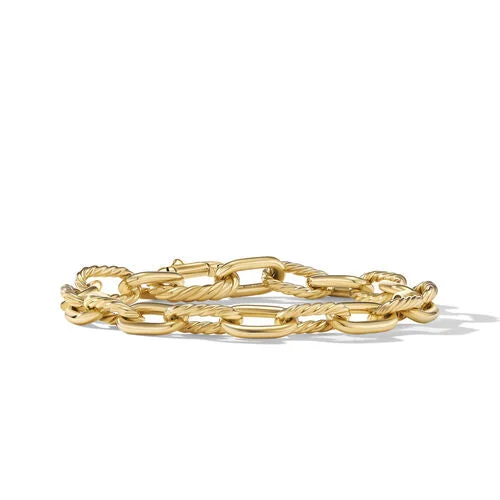 Bangles with blue quartz for cool tones -DY Madison Chain Bracelet in 18K Yellow Gold, Size Large