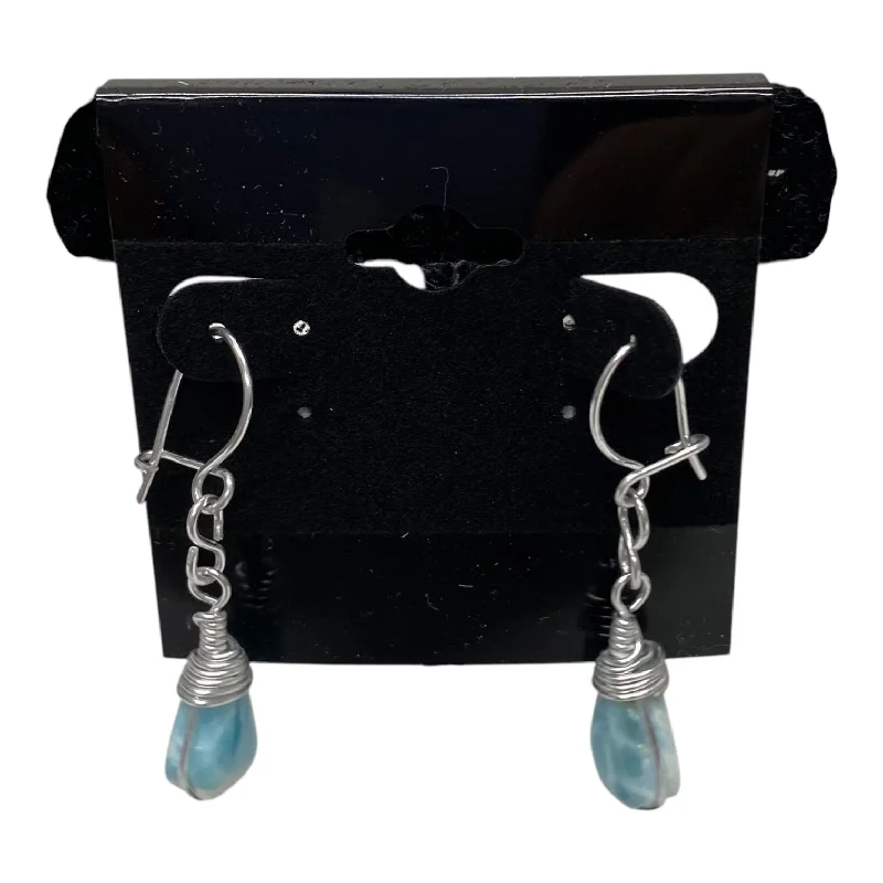 Drop Earrings for Wellness Routine -Earrings Dangle/Drop By Cme In Blue & Silver