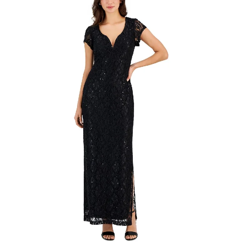 Wrap Dresses for Adjustable -Connected Apparel Womens Lace Sequined Evening Dress