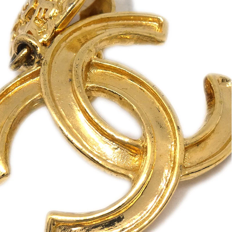 Drop Earrings with Leaf Motifs -Chanel Gold Dangle Earrings Clip-On 95A