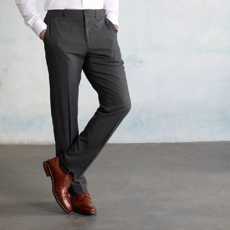 Minimalist Dresses for Simplicity -Presidio Dress Pants Slim Fit - Thunder Grey