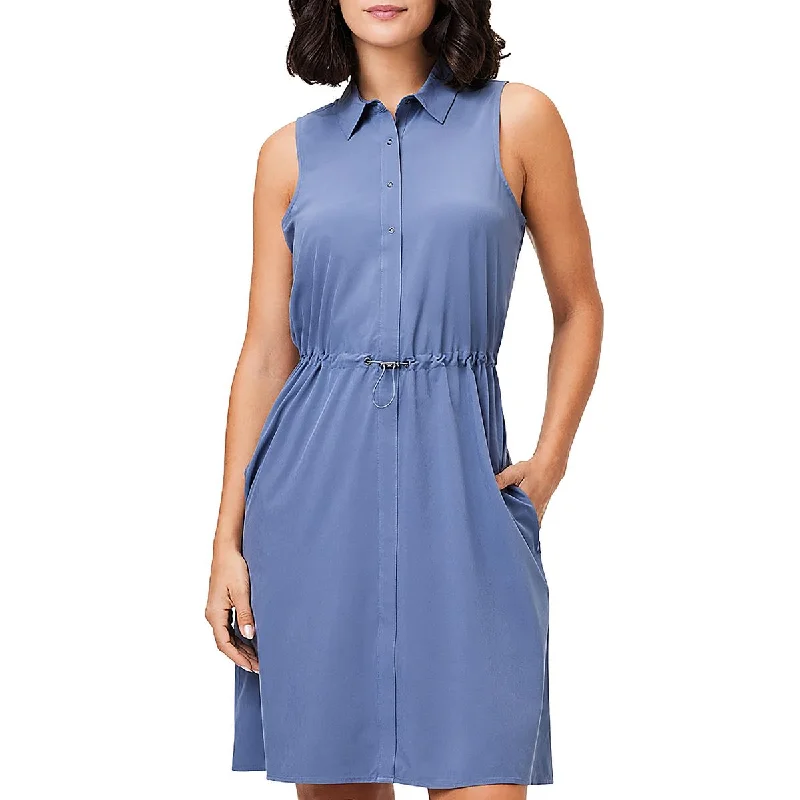 Vintage Dresses for Nostalgia -Nic + Zoe Womens Collared Mini Shift Dress