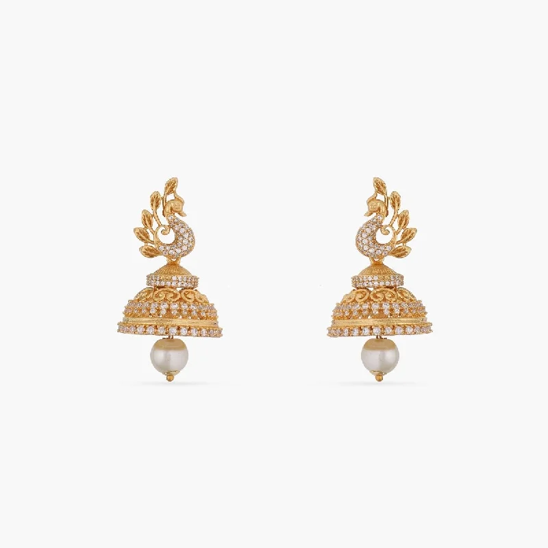 Long Drop Earrings for Dramatic -Ainara Delicate CZ Earrings