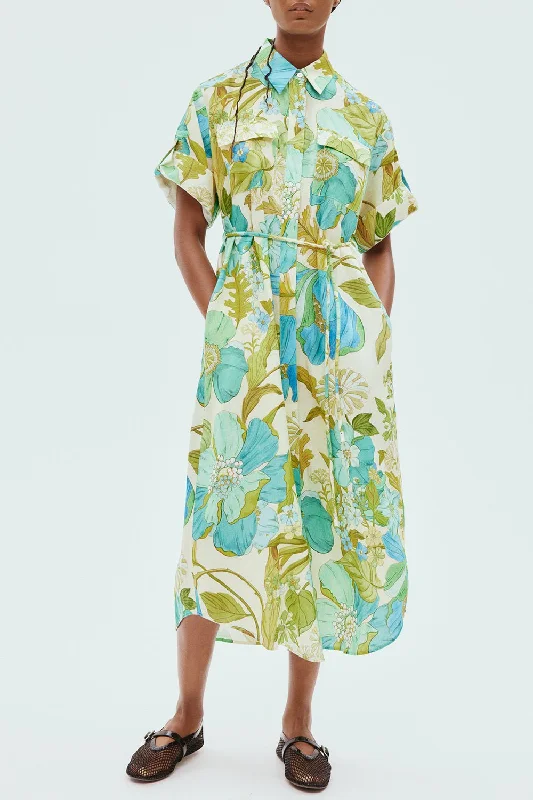 Green Dresses for Nature -Janis Shirtdress