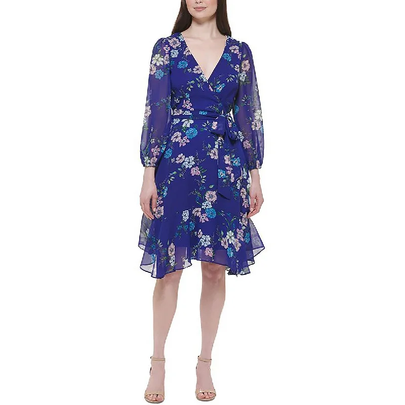 Nylon Dresses for Stretchable -Jessica Howard Womens Petites Floral Print Cocktail And Party Dress