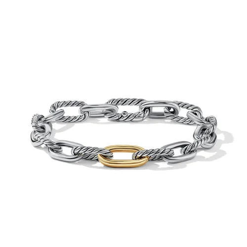 Vintage bangles with intricate filigree metalwork -David Yurman The Madison® Collection Bracelet in Silver and 18-Karat Yellow Gold