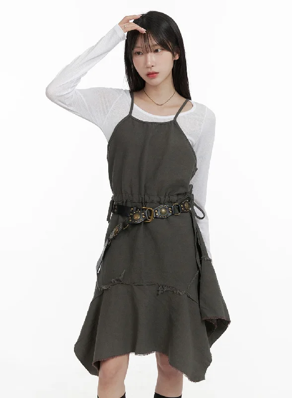 Formal Dresses for Occasions -Asymmetrical Flare Sleeveless Dress CA404