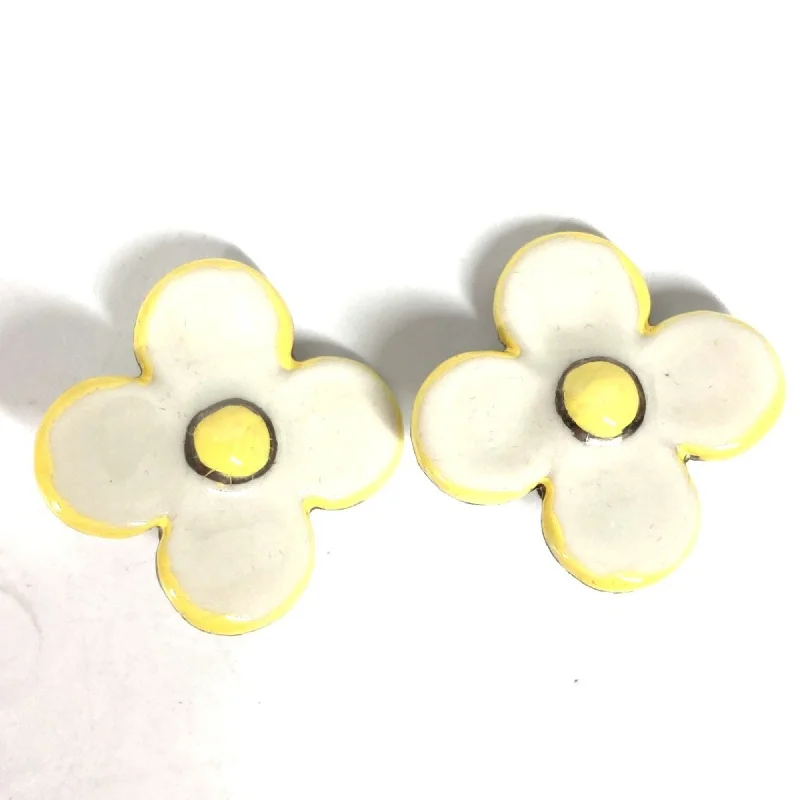 Drop Earrings with Knot Designs -Louis Vuitton  yellow Ceramic Clip Earrings (Pre-Owned)