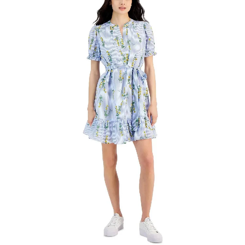 Beaded Dresses for Glamour -Nautica Jeans Co. Womens   Floral Print Mini Fit & Flare Dress