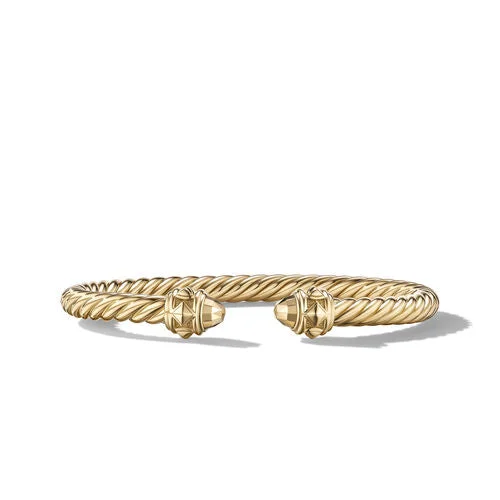 Bangles with interlocking links for uniqueness -Renaissance Bracelet in 18K Yellow Gold, Size Large