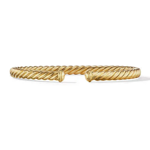 Bangles with mandala engravings for mindfulness -David Yurman  Bracelet in 18-Karat Yellow Gold