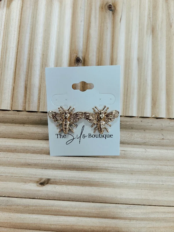 Drop Earrings for Concert Look -Gold Just BEE Earrings