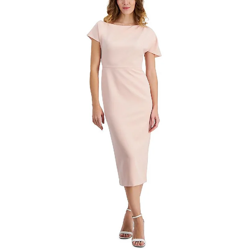 Tiered Dresses for Voluminous -Anne Klein Womens Midi Boat Neck Cocktail And Party Dress