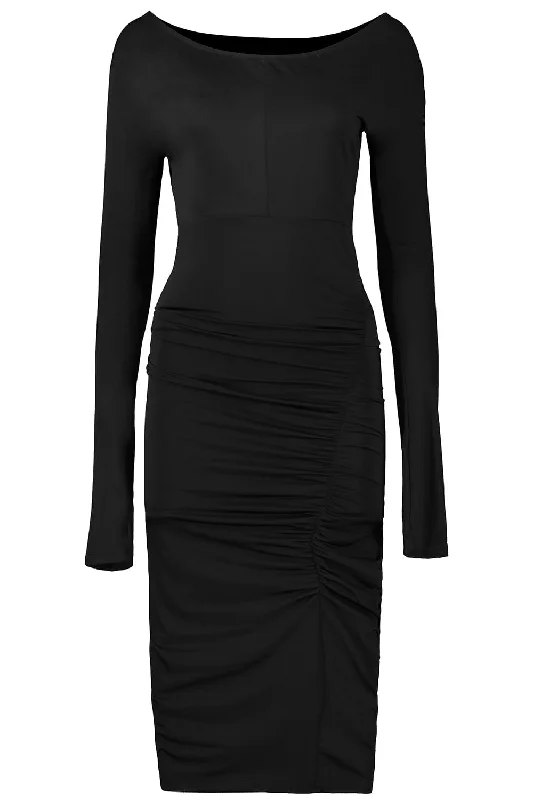 Off-shoulder Dresses for Feminine -Ruched Bodycon Dress