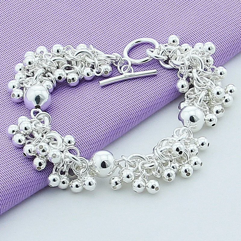 Bracelets with amethyst stones for purple charm -Fashion TO Grape Beads Bracelet Korean Style