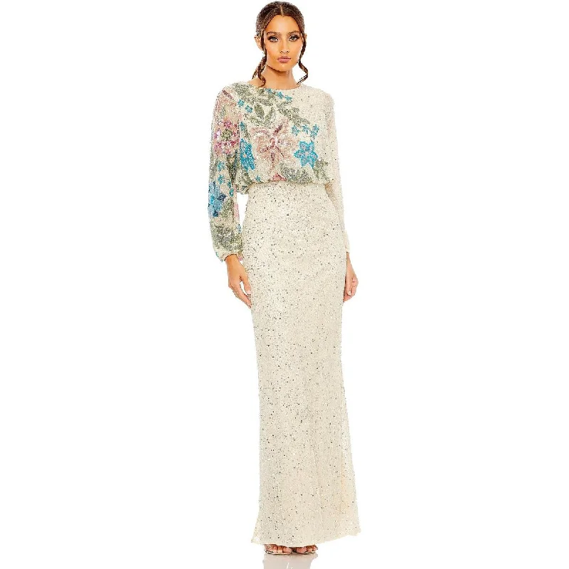 Bohemian Dresses with Tassels -Mac Duggal Womens Embellised Blouson Evening Dress