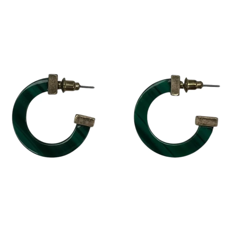 Drop Earrings with Infinity Symbols -Earrings Hoop By Clothes Mentor In Green