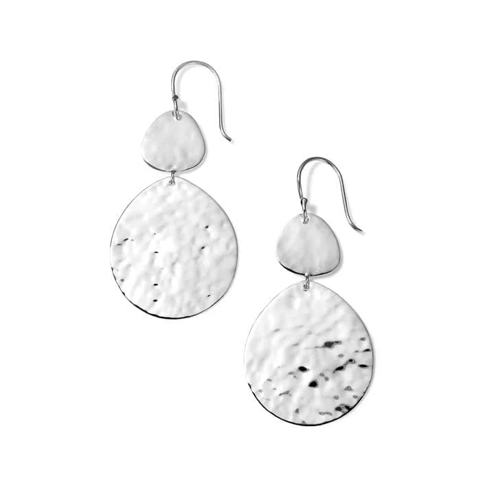 Best hoop earrings with geometric cuts for a sharp, modern appeal-Ippolita Classico Crinkle Nomad Snowman Earrings in Sterling Silver