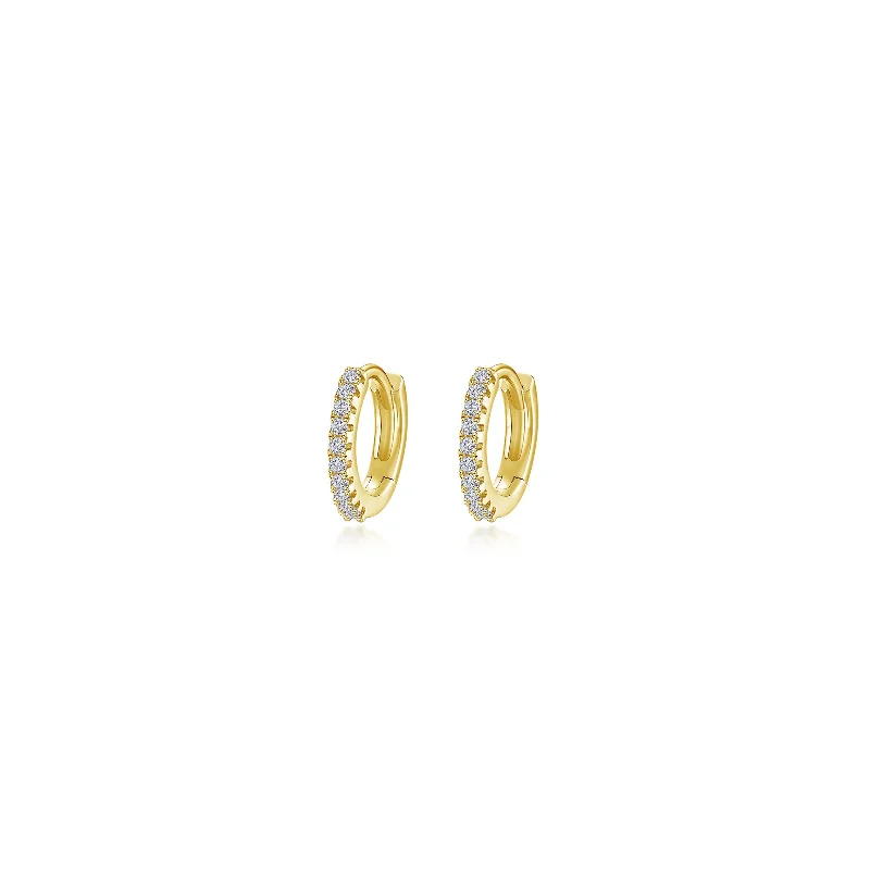 Best hoop earrings with matte finish for a sophisticated, understated design-11MM Huggie Hoops in Gold Plated Sterling Silver