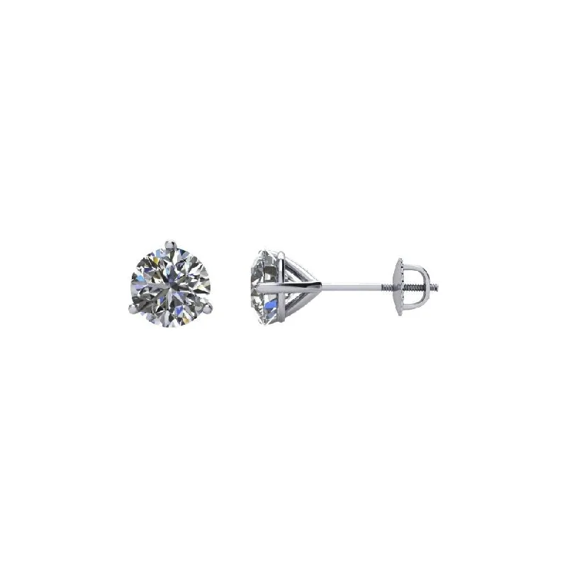 Hoop earrings with a matte finish for a sleek and sophisticated appearance-14k White Gold 1/5 CTW Diamond Stud Earring for Women