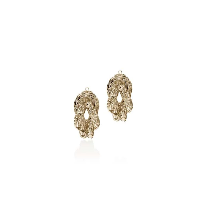 Best hoop earrings with floral designs for a feminine and delicate look-John Hardy Love Knot Earrings in 14K Yellow Gold