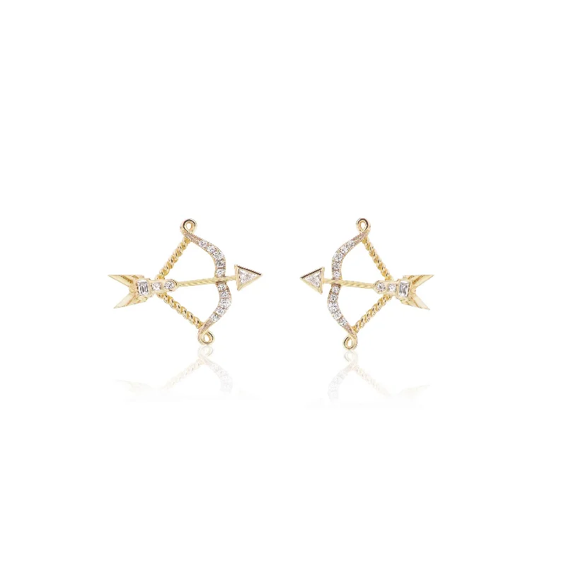 Best hoop earrings with sterling silver for an affordable and chic design-Bow & Arrow Earrings