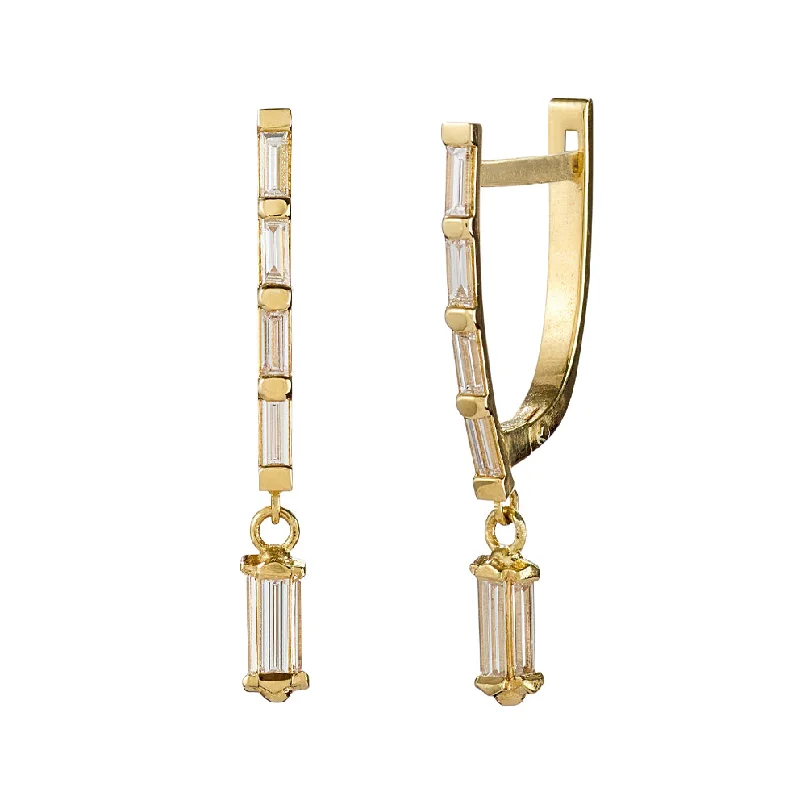 Best hoop earrings with snake-inspired designs for an edgy and fierce vibe-Diamond Wishbone Earrings with Lantern Charms