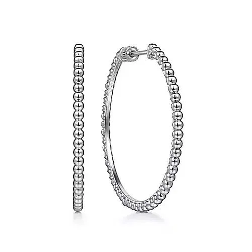 Best hoop earrings with detachable studs for a versatile and adjustable accessory-Gabriel & Co. 40MM Bujukan Classic Hoop Earrings in Sterling Silver