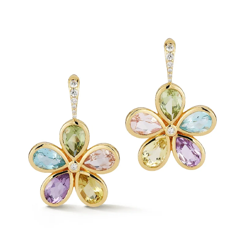 Best hoop earrings with matte finish for a sophisticated, understated design-Flower Burst Earrings