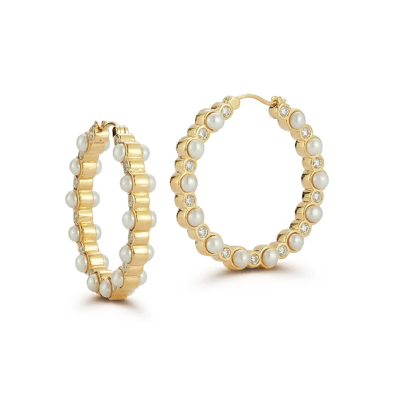 Best hoop earrings with delicate chain details for a trendy and stylish design-Foam Hoops - Large