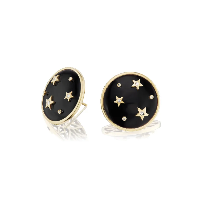 Best hoop earrings with geometric pendants for a modern, chic appeal-Le Stelle Button Earrings