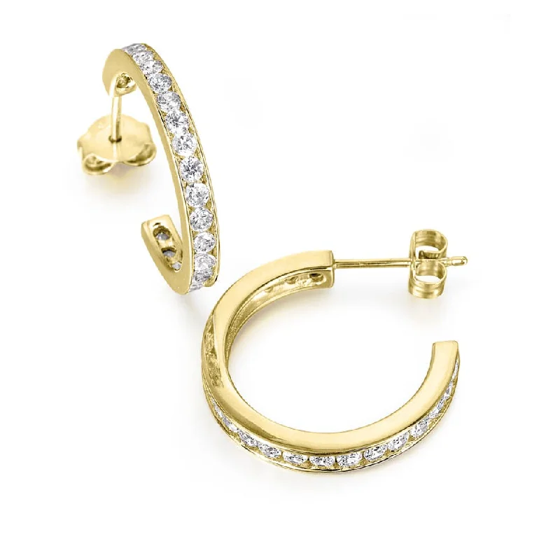 Best hoop earrings with matte finish for a sophisticated, understated design-Gleaming Semi-Hoop Earrings