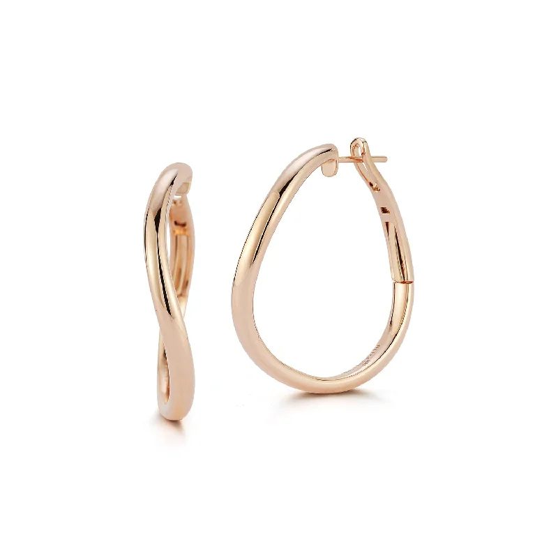 Medium hoop earrings for an everyday look with the perfect balance of style-JULIAN 18K GOLD CURVED HOOP EARRINGS