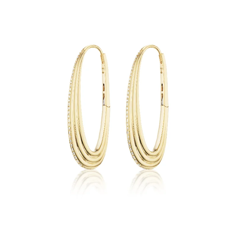 Best hoop earrings with crescent-shaped designs for a bold, moon-inspired style-Large Ziggy Hoop Earrings