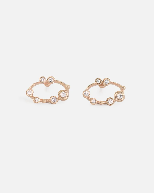 Best hoop earrings with butterfly motifs for a playful and whimsical appearance-Melee 66 Studs / White Diamonds