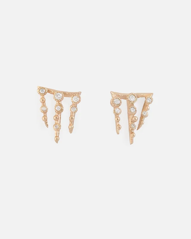 Hoop earrings with abstract shapes for an artistic and creative touch-Melee 67 / White Diamond Earrings