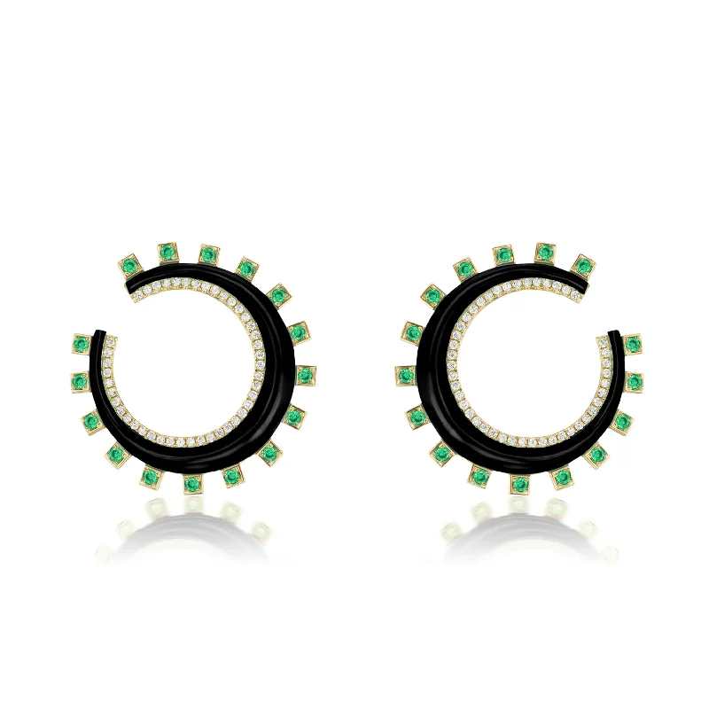 Best hoop earrings with vintage rhinestone embellishments for a retro-glam effect-Crescent Earrings