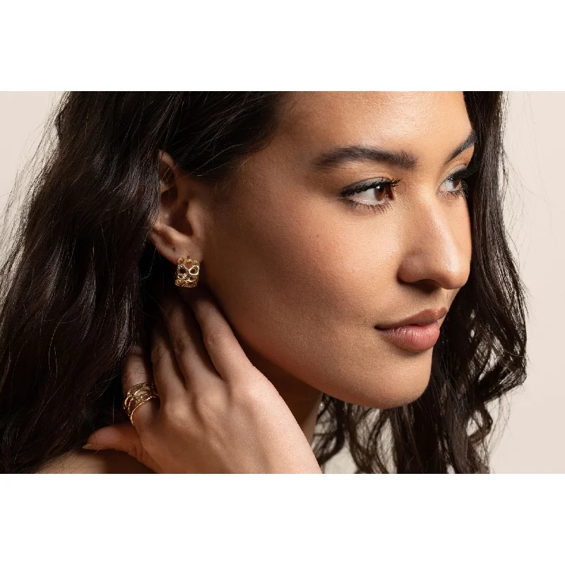 Best hoop earrings with geometric pendants for a modern, chic appeal-Morel Mini Hoops, 14k