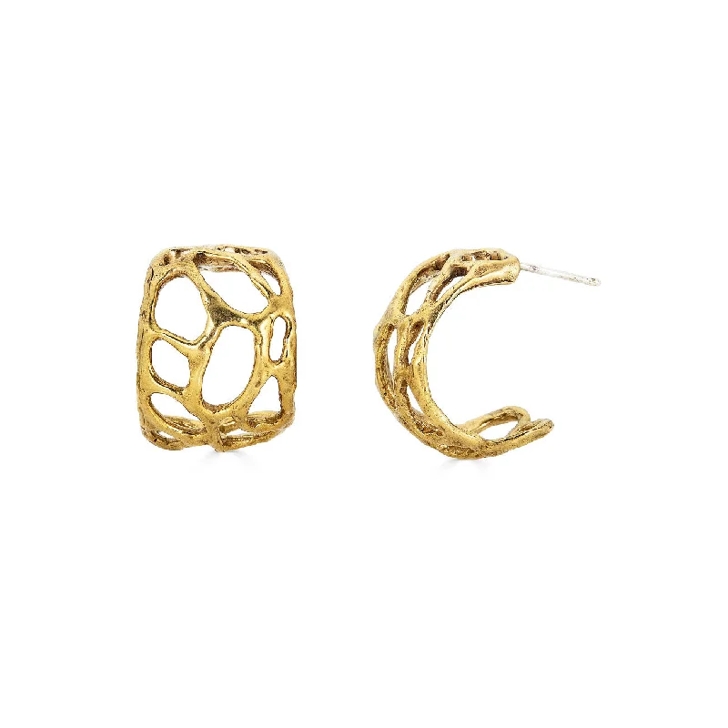 Large hoop earrings for a bold and statement-making fashion accessory-Morel Hoops, Brass